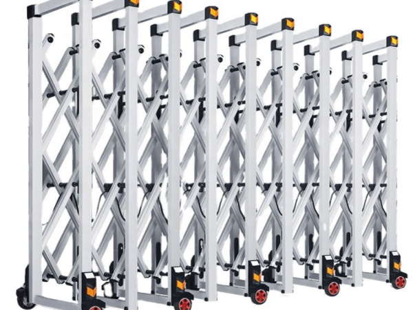 hàng rào xếp nhôm đẩy tay